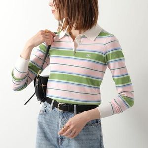 CELINE ポロセーター RY0TF3B21 ボーダー トリオンフ刺繍