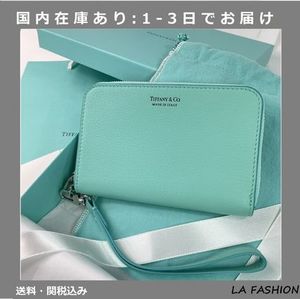 すぐお届☆Tiffany Zip Wrist Wallet ジップ ウォレット ブルー