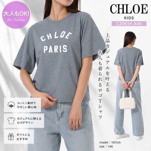 【国内即発 新品】CHLOE KIDS C20654 A46 ロゴ Tシャツ 大人もOK