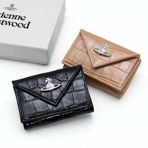 【国内即発】Vivienne Westwood CROC LEATHER 三つ折りミニ財布