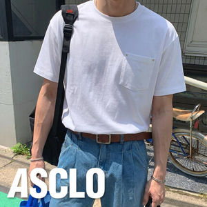 [A-T0126] リベットポケット半袖Tシャツ (6色)