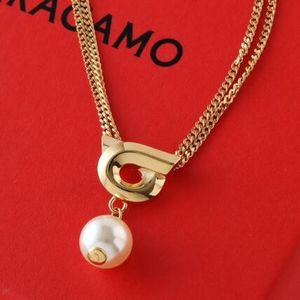 FERRAGAMO ネックレス 760782 776607 ガンチーニ パール