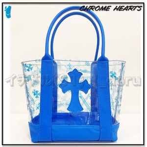 超レア! +CHROME HEARTS+ CEMETERY CROSS MINI TOTE BAG BLUE