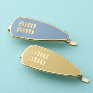 MIUMIU ヘアピン 5IF147 2F6T ロゴ ヘアクリップ