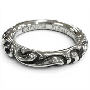 極美品 CHROME HEARTS SCRL BAND スクロールバンドリング JP25号