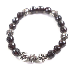 良品 CHROME HEARTS
 BEAD ブレスレット (8mm) ガーネット 925