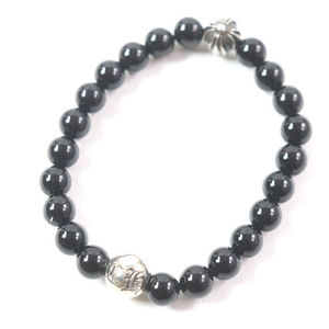 美品 CHROME HEARTS
 BEAD ブレスレット (8mm) オニキス SV925