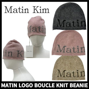 【MATIN KIM】MATIN LOGO BOUCLE KNIT BEANIE ビーニー