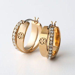 TORY BURCH フープピアス ICON PAVE DOUBLE 184429