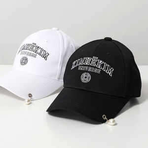 KIMHEKIM ベースボールキャップ PEARL PIERCED BASEBALL CAP