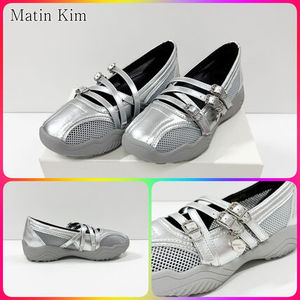 ★Matin Kim★MATIN MESH MARYJANE SNEAKERS IN SILVER