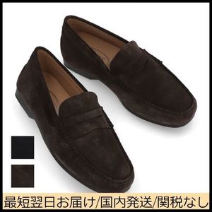 TOD'S ダークブラウン ネイビー ローファーXXM31L00640M8W