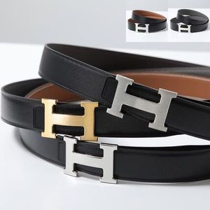 HERMES ベルト リバーシブル 32mm Hバックル  H064544