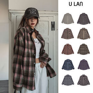 【U LAN】Doze loose fit check shirt