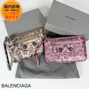 国内発BALENCIAGA/LE CAGOLE/レオパード/コイン&カードホルダー