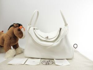 エルメス リンディ34 トリヨンクレマンス 白 ショルダー付ハンド