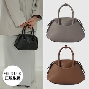 ME'NING Sova Bag レザーハンドバッグ 韓国ブランド