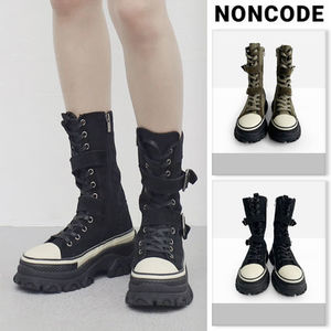 【NONCODE】Solea Buckle Suede Middle Boots