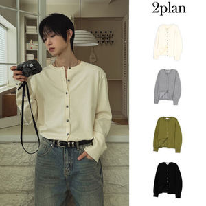 【2plan】Hand Roll-up Round Cardigan