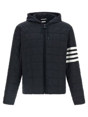 THOM BROWNE '4BAR' ripstop shiny jacket