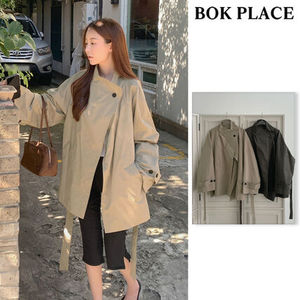 【BOK PLACE】Mid-High Strap Half-Length Trench Coat Fall JK