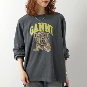 GANNI 長袖 Tシャツ Future Jersey Longsleeve Tiger  A1050233