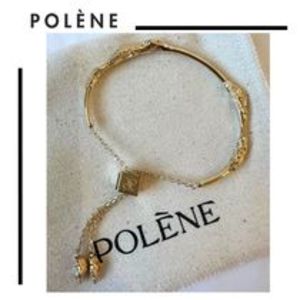 POLENE●Eroz 24Kゴールド彫刻のような質感ジョンクブレスレット