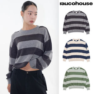 【Raucohouse】Moss stripe knit