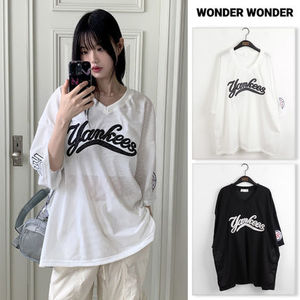 【WONDER WONDER】Yankees Boxy Mesh Wappen Uniform V S/S T